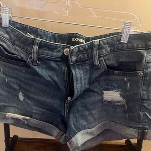Express Blue Jean Shorts